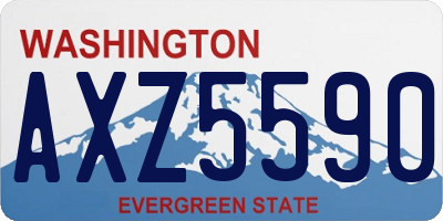 WA license plate AXZ5590