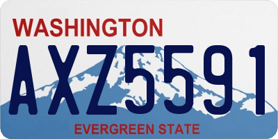 WA license plate AXZ5591