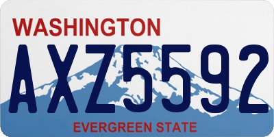 WA license plate AXZ5592