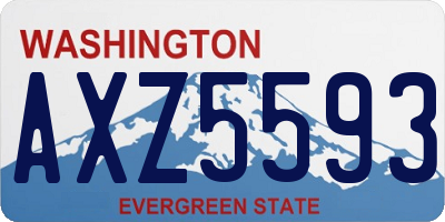 WA license plate AXZ5593