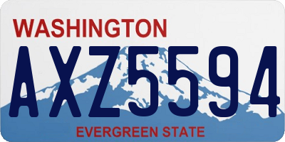 WA license plate AXZ5594