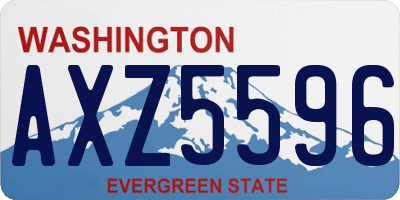 WA license plate AXZ5596