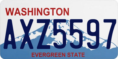 WA license plate AXZ5597