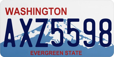 WA license plate AXZ5598