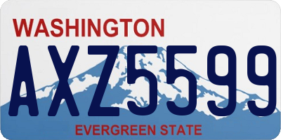 WA license plate AXZ5599