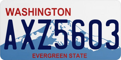 WA license plate AXZ5603
