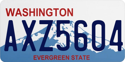WA license plate AXZ5604