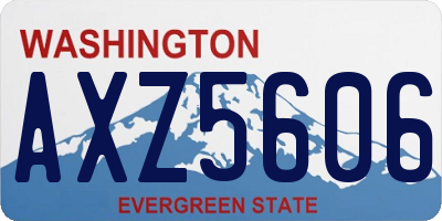 WA license plate AXZ5606
