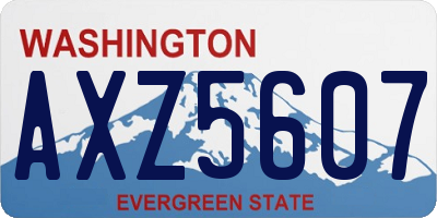 WA license plate AXZ5607