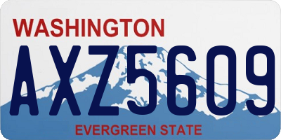 WA license plate AXZ5609