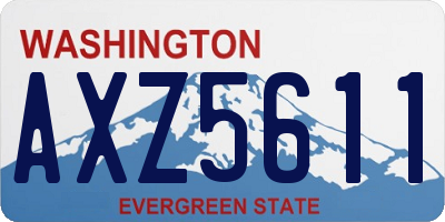 WA license plate AXZ5611