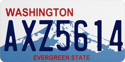 WA license plate AXZ5614