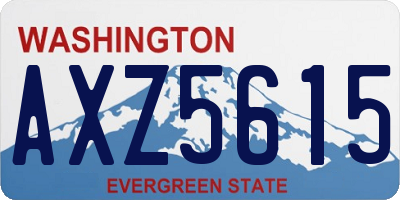 WA license plate AXZ5615