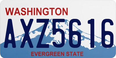 WA license plate AXZ5616