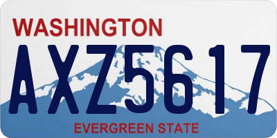 WA license plate AXZ5617