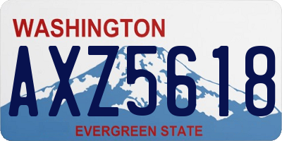 WA license plate AXZ5618