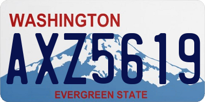 WA license plate AXZ5619