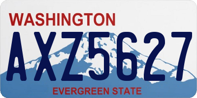 WA license plate AXZ5627