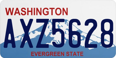 WA license plate AXZ5628