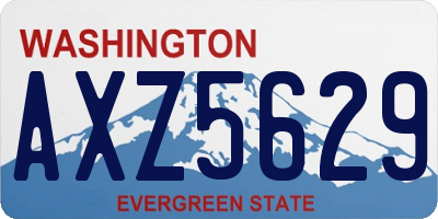 WA license plate AXZ5629