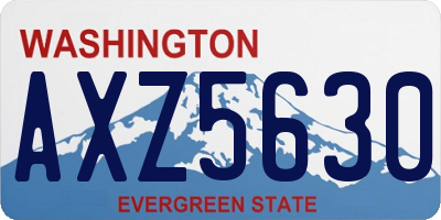 WA license plate AXZ5630
