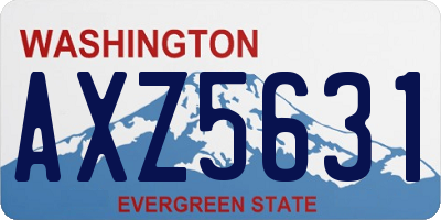 WA license plate AXZ5631