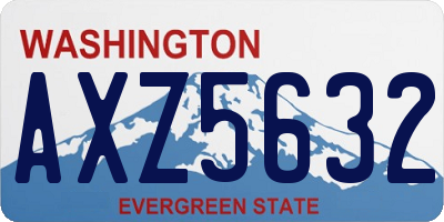 WA license plate AXZ5632