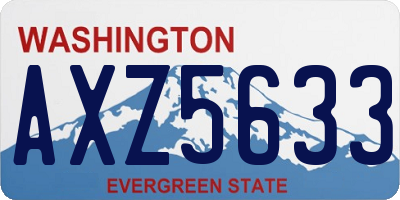 WA license plate AXZ5633