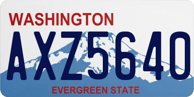 WA license plate AXZ5640