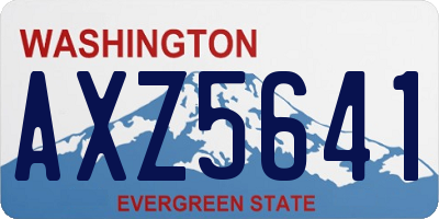 WA license plate AXZ5641