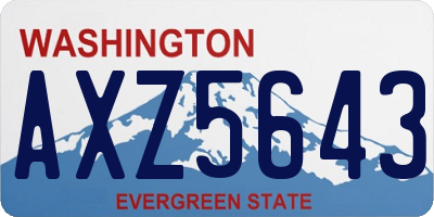 WA license plate AXZ5643