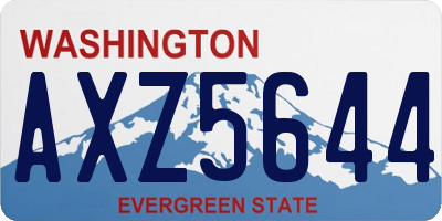 WA license plate AXZ5644