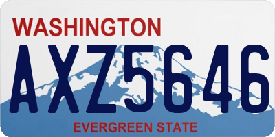 WA license plate AXZ5646