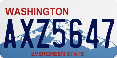 WA license plate AXZ5647