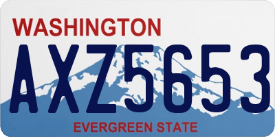 WA license plate AXZ5653