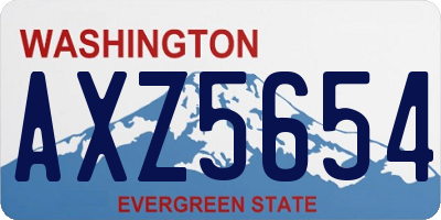 WA license plate AXZ5654