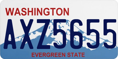 WA license plate AXZ5655