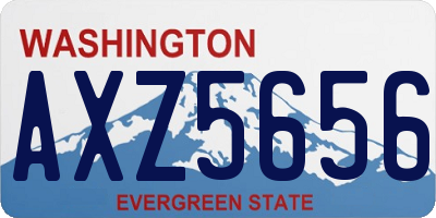 WA license plate AXZ5656