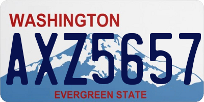 WA license plate AXZ5657