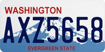 WA license plate AXZ5658