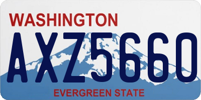 WA license plate AXZ5660