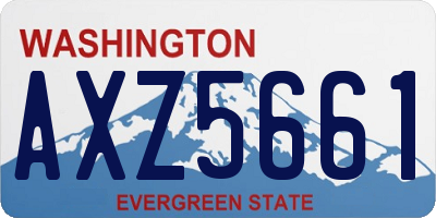 WA license plate AXZ5661