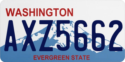 WA license plate AXZ5662