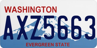 WA license plate AXZ5663