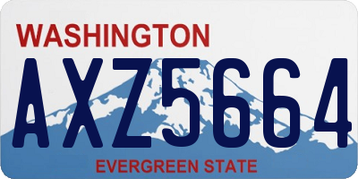 WA license plate AXZ5664