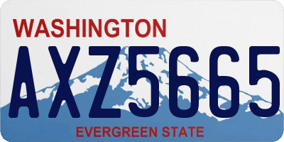 WA license plate AXZ5665