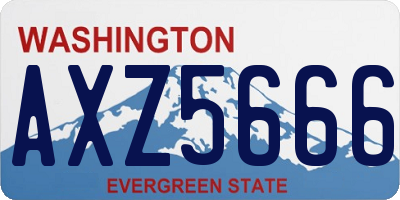 WA license plate AXZ5666