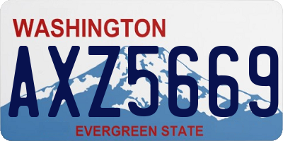 WA license plate AXZ5669