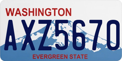 WA license plate AXZ5670