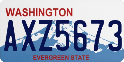 WA license plate AXZ5673